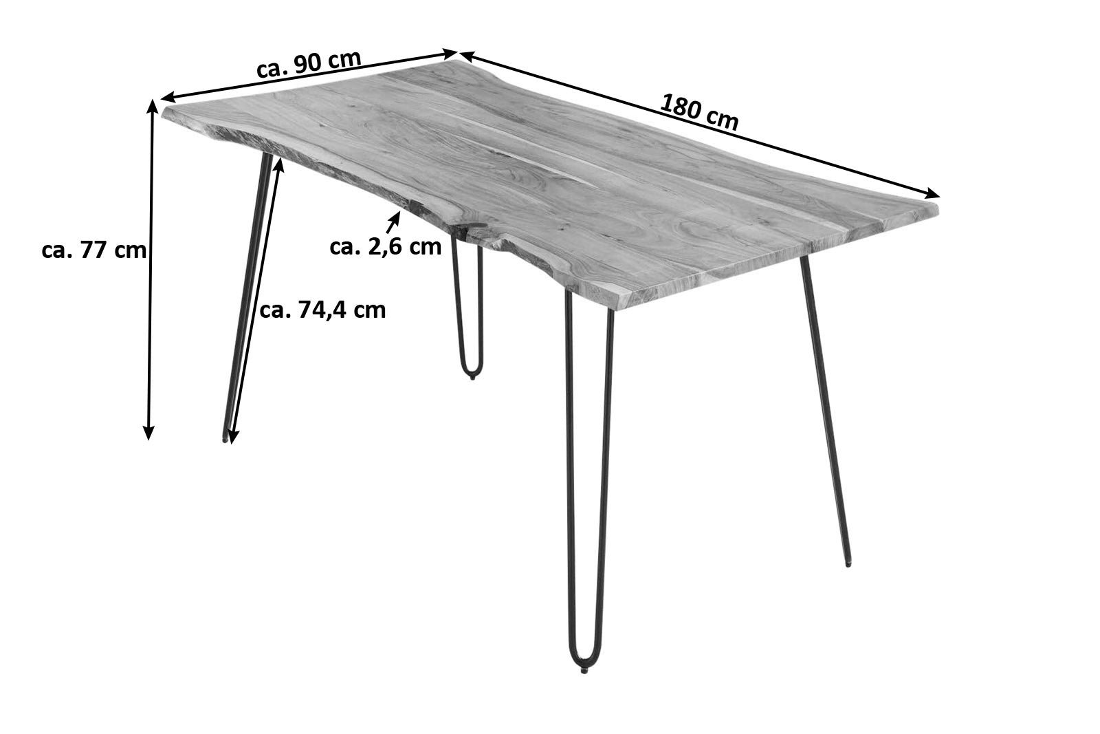 Lakazi Esstisch HANNAH 180 Produktansicht 6