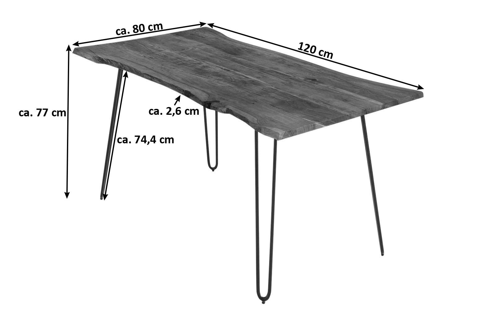 Lakazi Esstisch HANNAH 120 Produktansicht 2