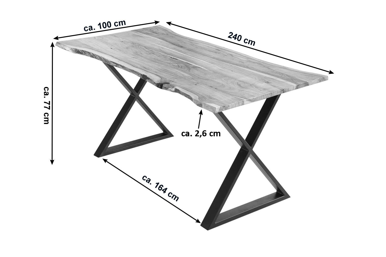 Lakazi Esstisch KASIMIR 240 Produktansicht 9