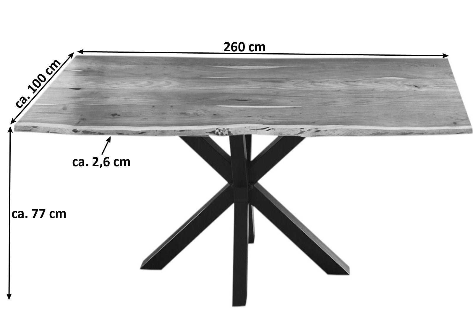 Lakazi Esstisch QUINCY B-Ware 260 Produktansicht 5