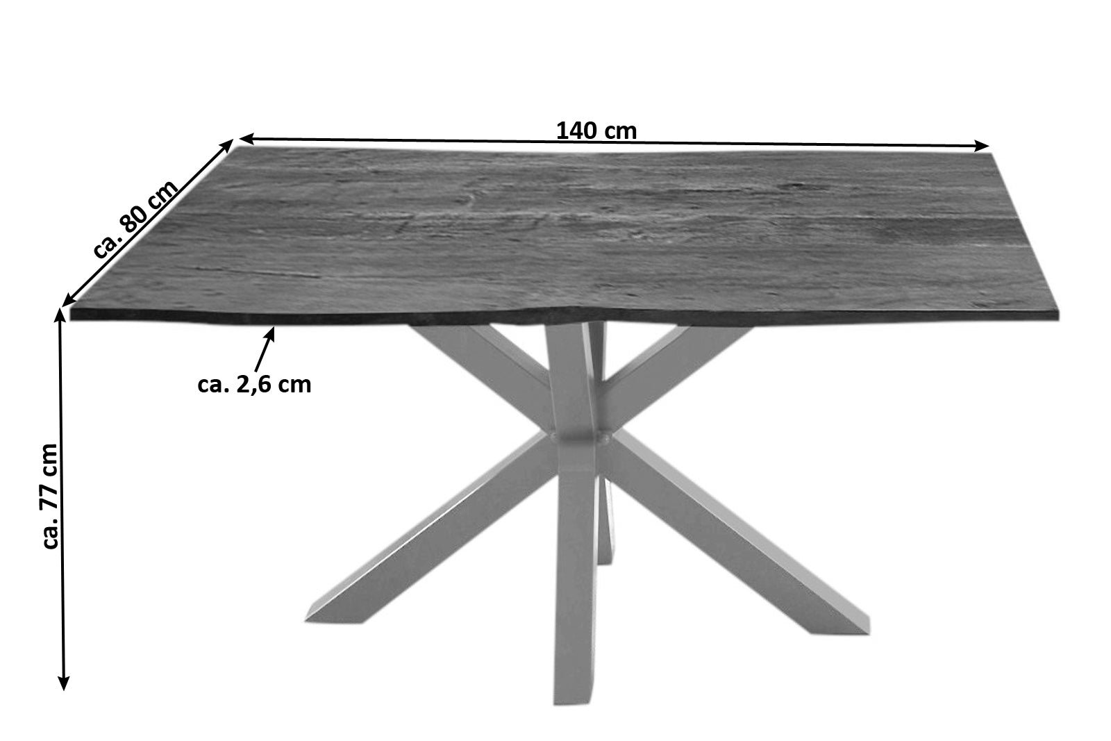 Lakazi Esstisch QUINCY B-Ware 140 Produktansicht 7