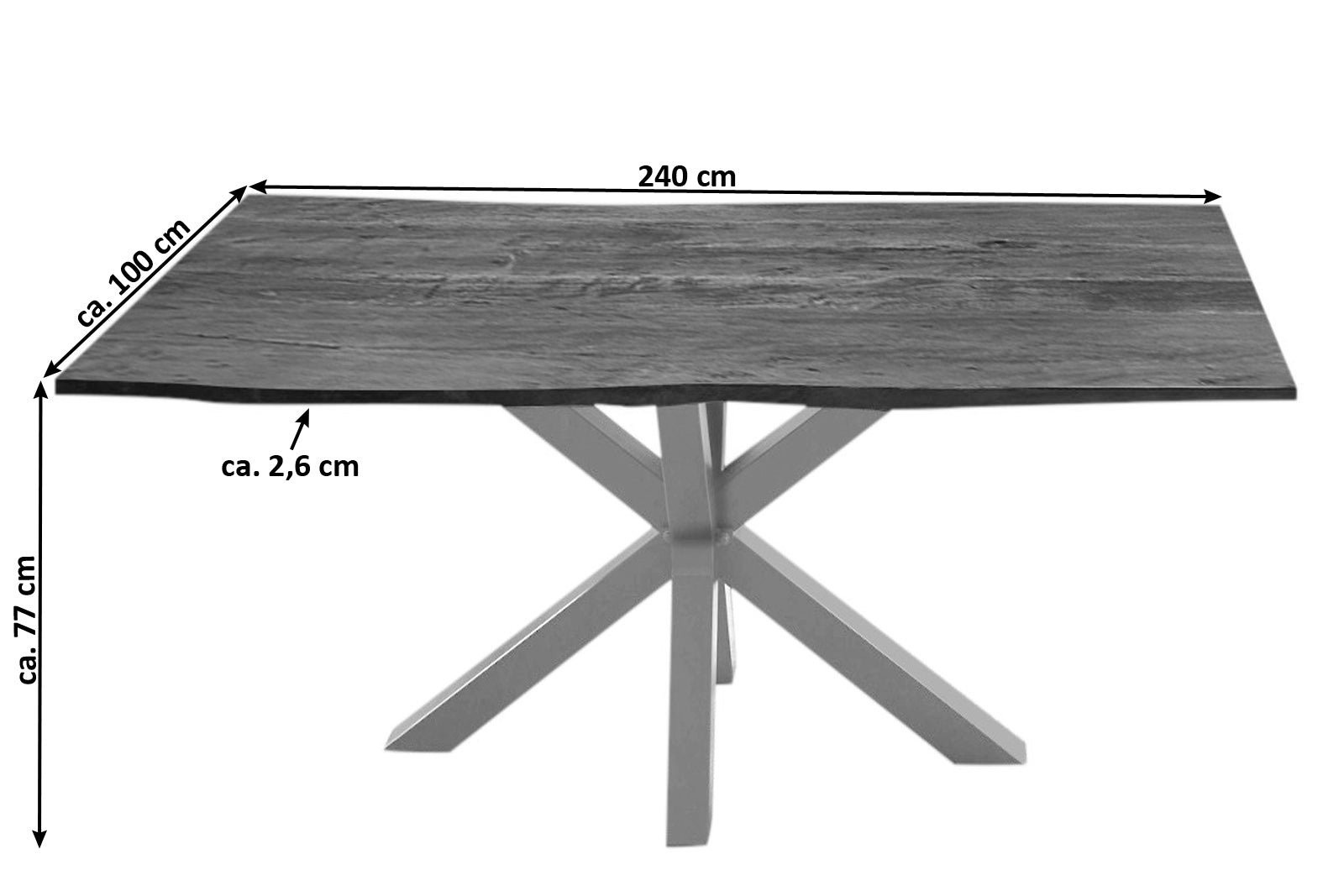 Lakazi Esstisch QUINCY B-Ware 240 Produktansicht 7