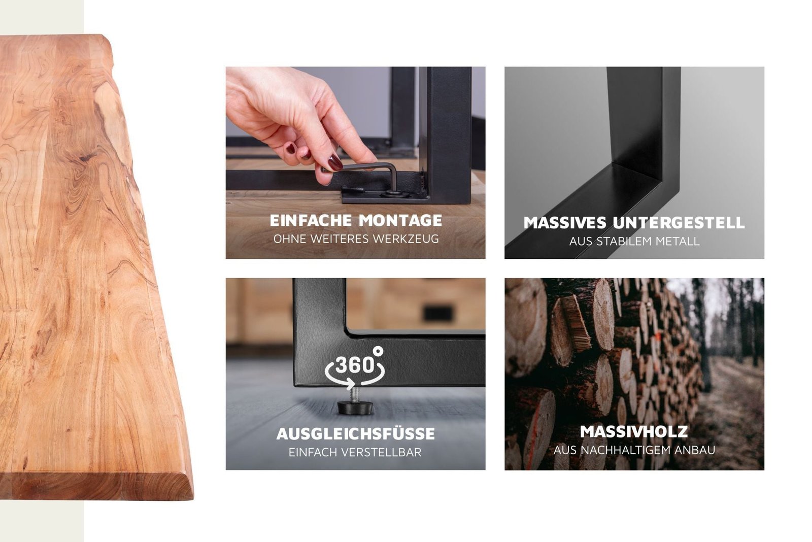 Lakazi Esstisch TIM 160 Produktansicht 6