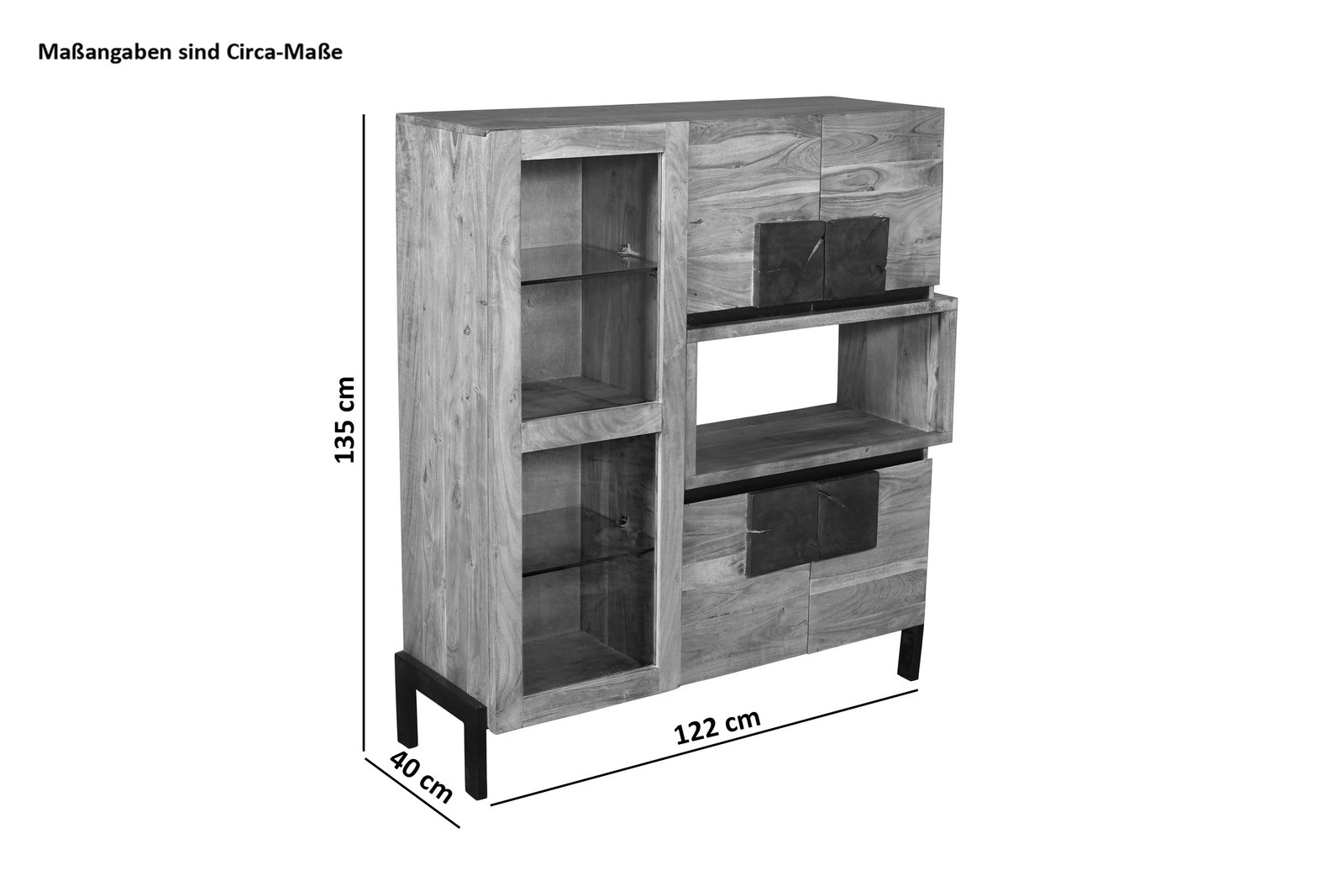 Lakazi Highboard Laurette Einzelstück B-Ware Produktansicht 2