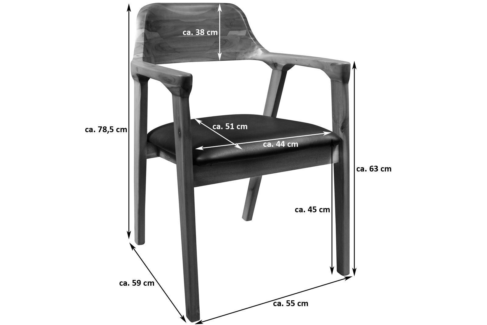 Lakazi Holzstuhl ANGEL Produktansicht 6