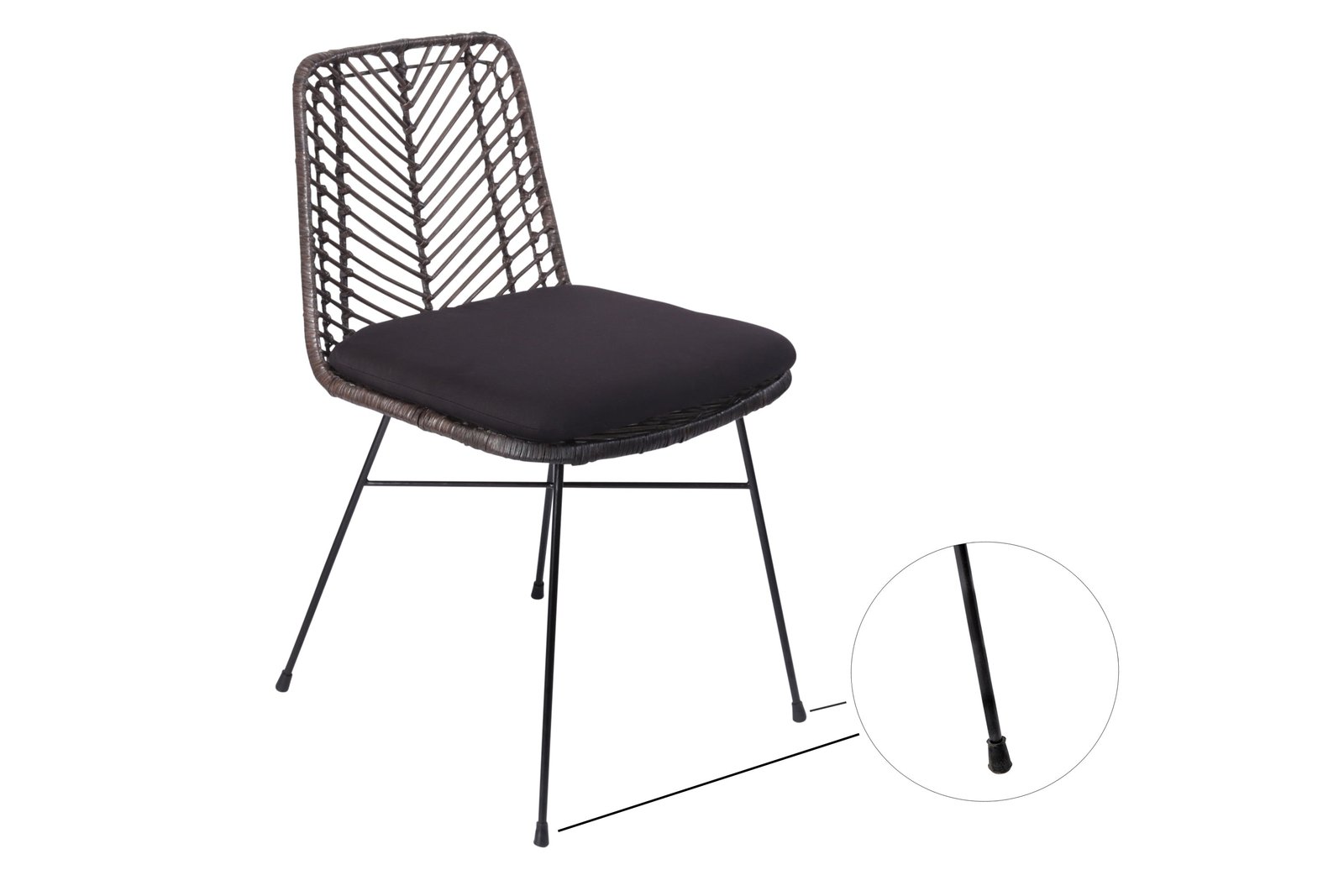 Lakazi Rattanstuhl DETROIT B-Ware Produktansicht 7