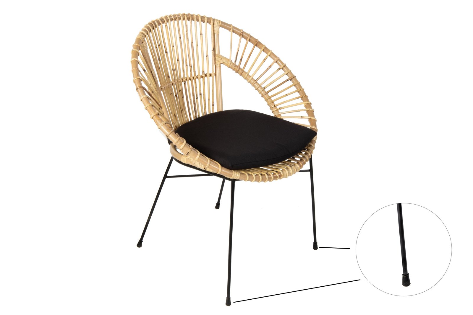 Lakazi Rattanstuhl GENUA B-Ware Produktansicht 7