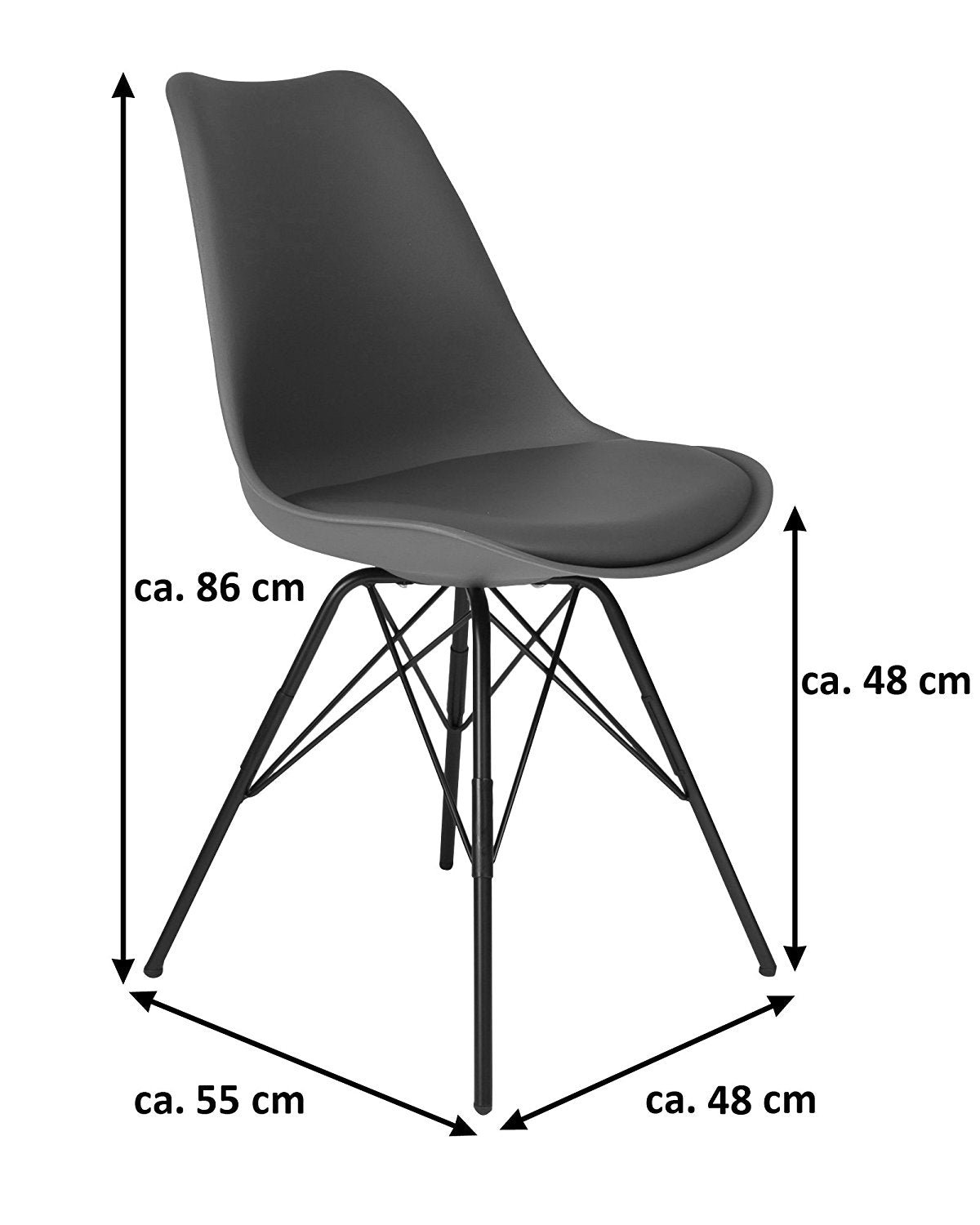 Lakazi Schalenstuhl LEKUES Produktansicht 2