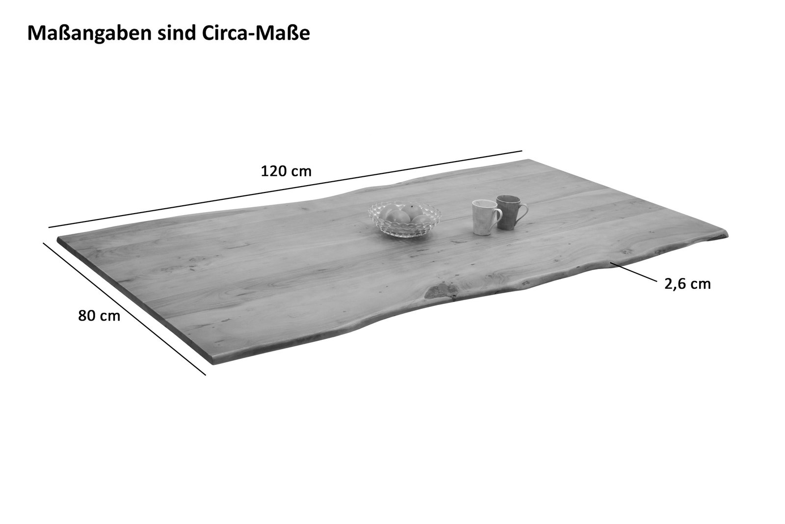 Lakazi Tisch- & Holzplatte BERN · 140 cm Produktansicht