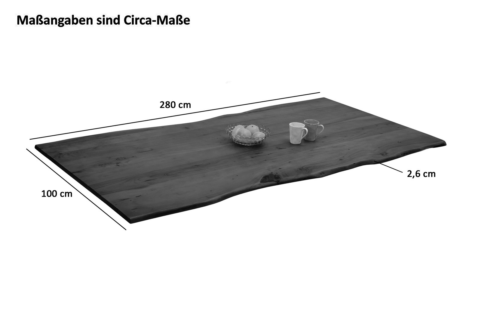 Lakazi Tisch- & Holzplatte BERN 280 Produktansicht 2