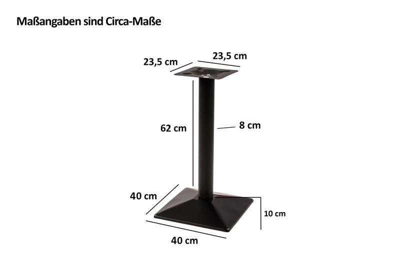 Lakazi Tischgestelle Standfuß eckig - Einzelsäule Produktansicht 8