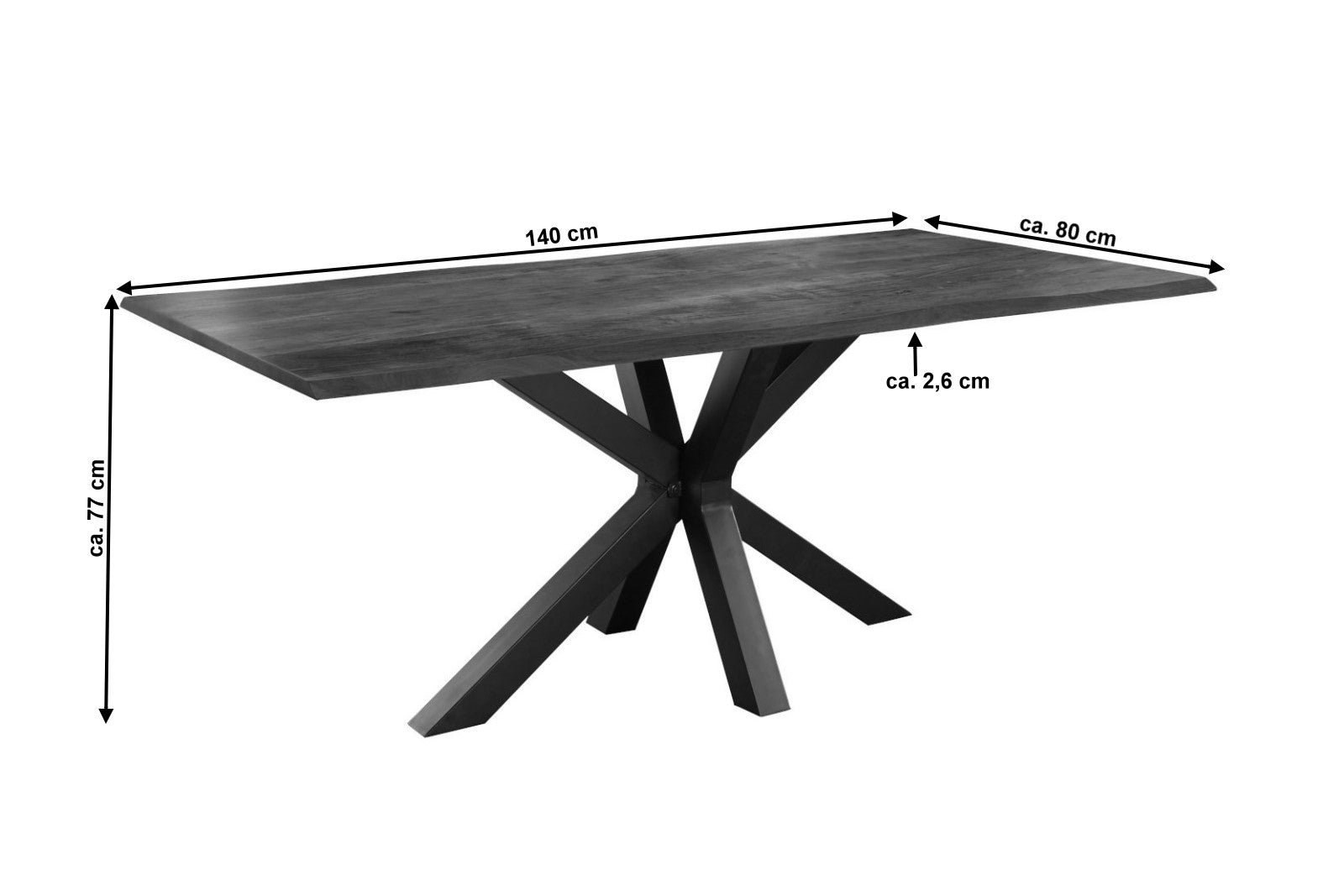 Lakazi Esstisch FELINA 140 Produktansicht 2