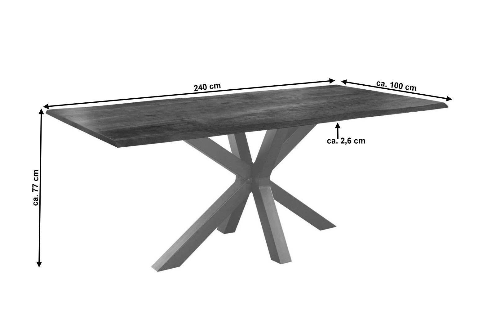 Lakazi Esstisch FELINA 240 Produktansicht 2