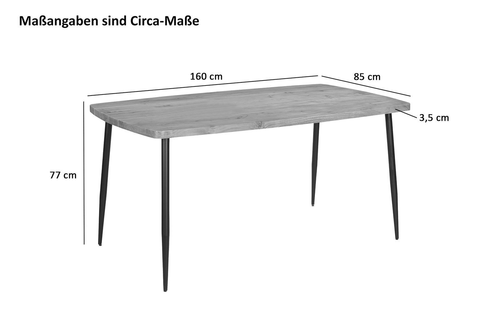 Lakazi Esstisch Irene Produktansicht 2