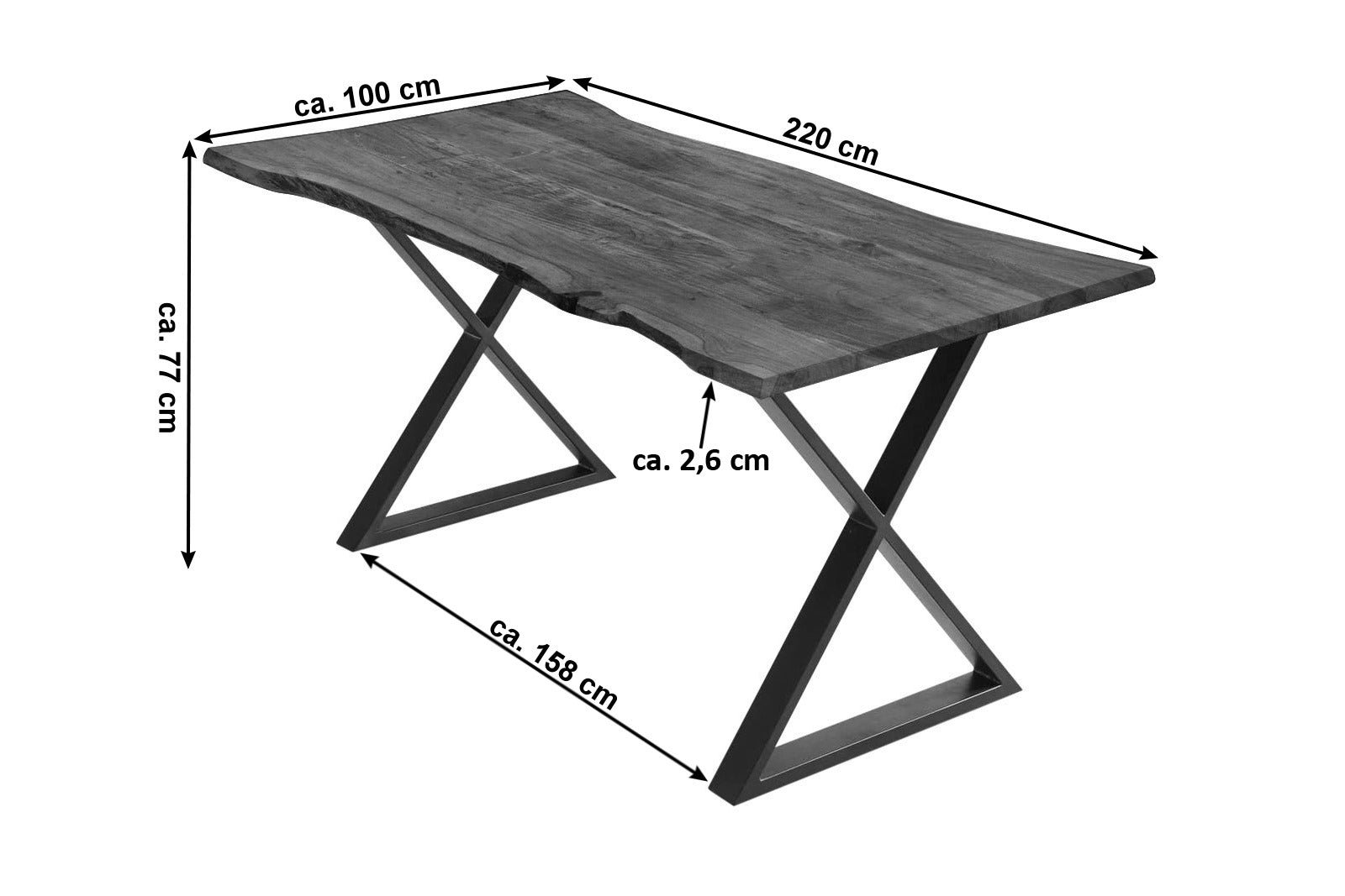 Lakazi Esstisch KASIMIR 220 Produktansicht 2