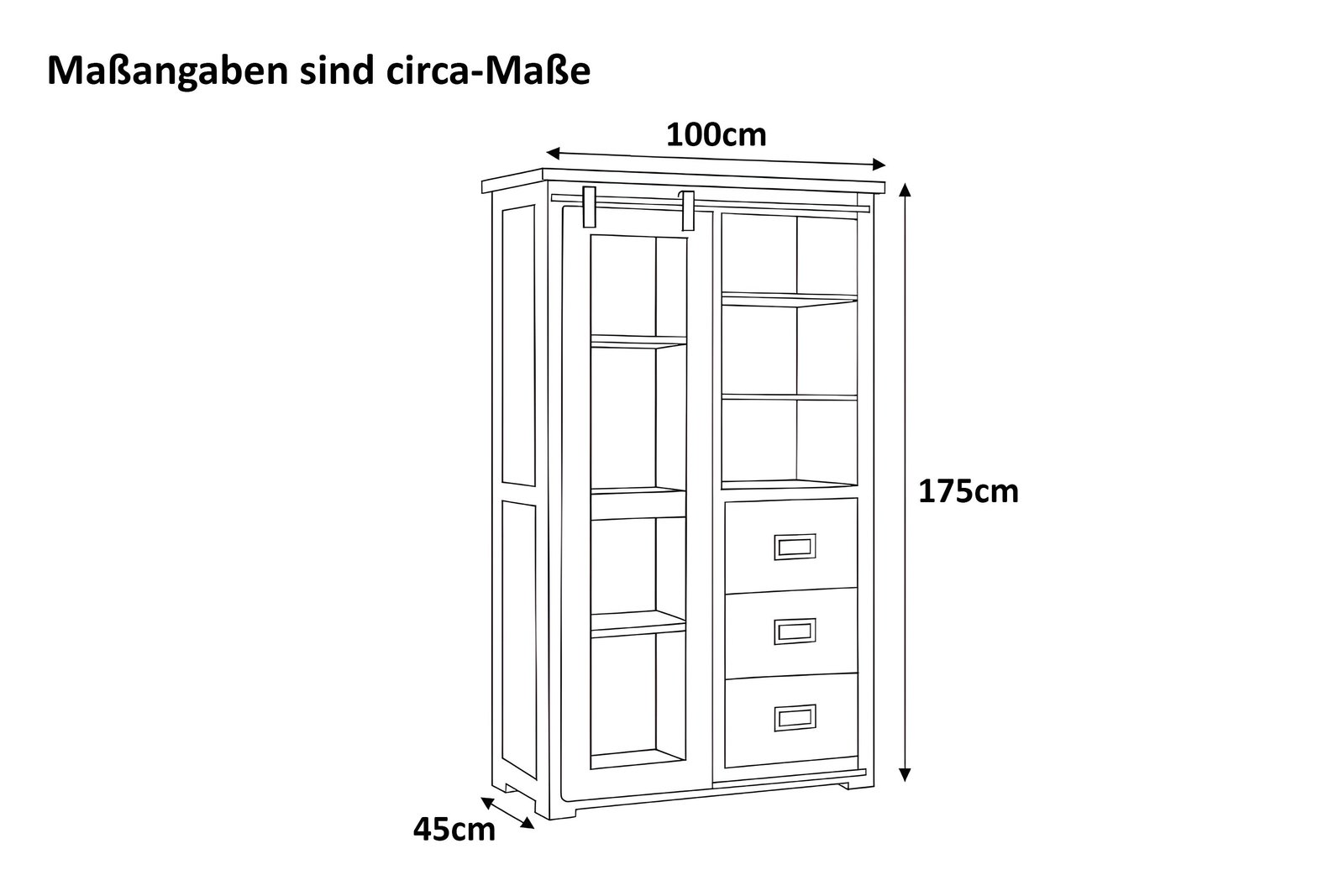 Lakazi Highboard Libro Einzelstück B-Ware Produktansicht 2