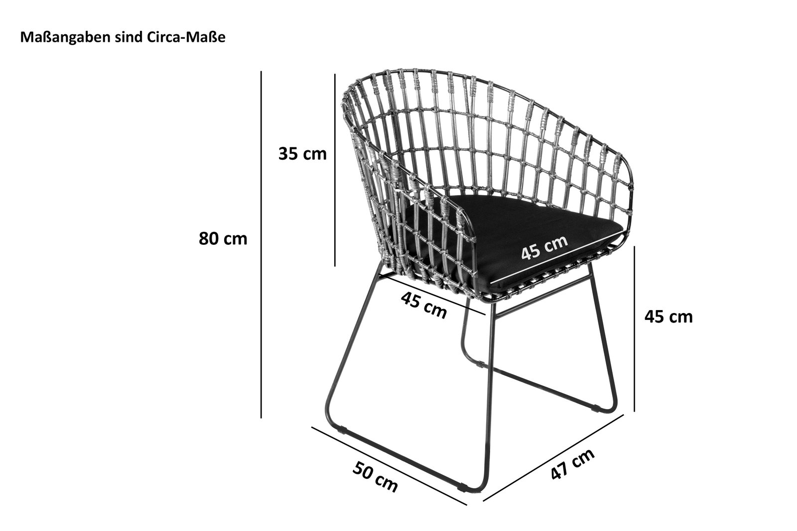 Lakazi Rattanstuhl LIMA B-Ware Produktansicht 8